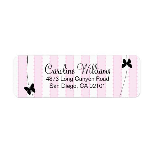 蝶のストライプ ラベル (正面)