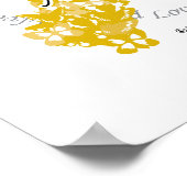 蝶のダウン症候群リボン2 ポスター (角)