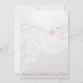 蝶のダンスの結婚式の日付を保存 セーブザデート (裏面)