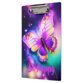 蝶のダークパープルのクリップボードを切り取る クリップボード (左)