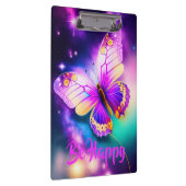 蝶のダークパープルのクリップボードを切り取る クリップボード (右)