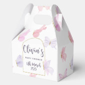 蝶のテーマのパーティーボックス フェイバーボックス (正面)