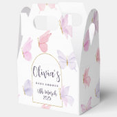 蝶のテーマのパーティーボックス フェイバーボックス (見開き)