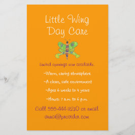 蝶のテーマの子供の保育チラシ チラシ