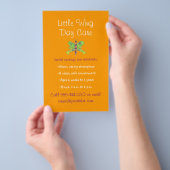 蝶のテーマの子供の保育チラシ チラシ (ハンドル)