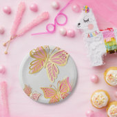 蝶のテーマパーティープレート  ペーパープレート (パーティー)