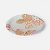 蝶のテーマパーティープレート  ペーパープレート (アングル)