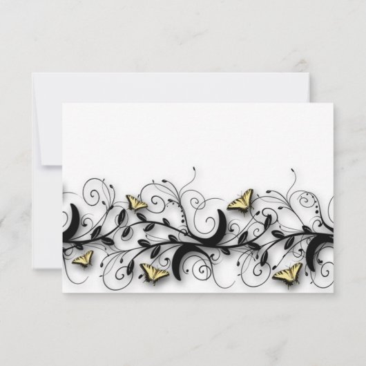 蝶のテーマ 招待状 (裏面)