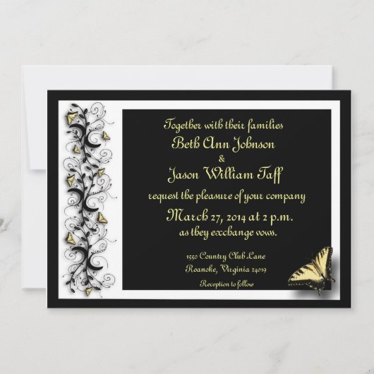 蝶のテーマ 招待状 (正面)