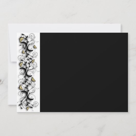 蝶のテーマ 招待状 (裏面)