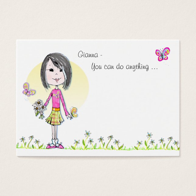 蝶のデイジーフロント&バックランチボックスノート！ (正面)