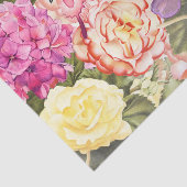 蝶のデコパージュを施した花 薄葉紙 (詳細)