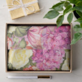 蝶のデコパージュを施した花 薄葉紙 (ギフト)