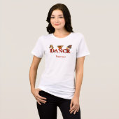 蝶のデザインのダンスサインをカスタマイズ トライブレンドTシャツ (正面全面)