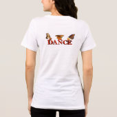 蝶のデザインのダンスサインをカスタマイズ トライブレンドTシャツ (裏面)