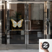 蝶のデザインの窓用シール ウィンドウサイン (オフィスドア)