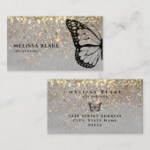 蝶のデザインを輝フェイクく 名刺 (正面/裏面)