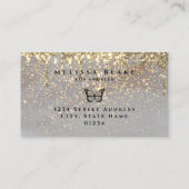 蝶のデザインを輝フェイクく 名刺 (裏面)