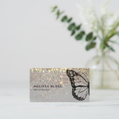 蝶のデザインを輝フェイクく 名刺 (スタンド正面)