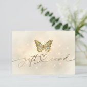 蝶のデザインギフト券 (スタンド正面)