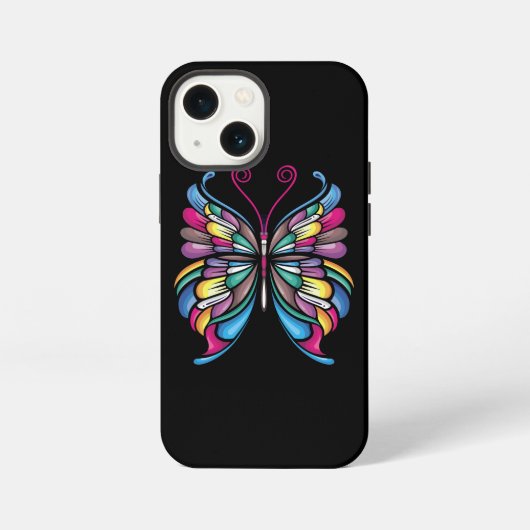 蝶のデザイン iPhoneケース (裏面)