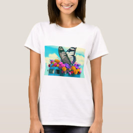 蝶のトラック Tシャツ