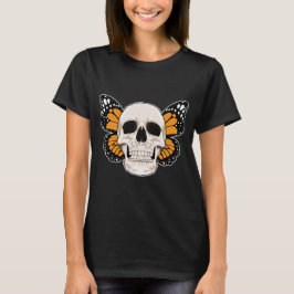 蝶のドクロ Tシャツ