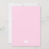 蝶のドレ結婚スのブライダルシャワー招待 招待状 (裏面)