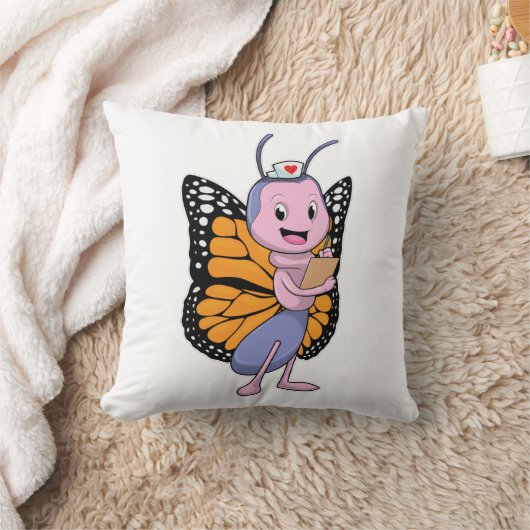 蝶のナース クッション (ブランケット)