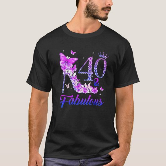 蝶のハイヒール40 Tシャツ (正面)