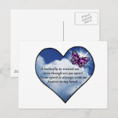 蝶のハート詩 ポストカード (正面/裏面)