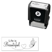 蝶のハート – 人生は美しい セルフインキングスタンプ (インサイチュ)