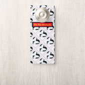 蝶のハート　眠っている赤ちゃんを起こさないで/お客様お断り ドアノブサイン (ノブ)