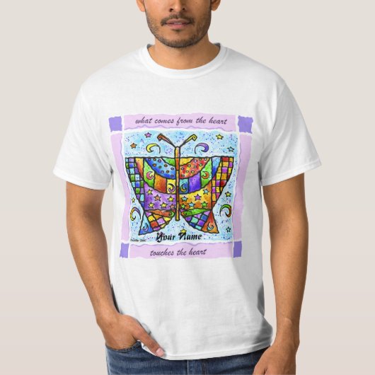 蝶のハート Tシャツ (正面)