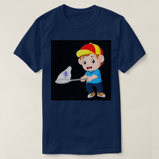 蝶のバグのキャッチ2 Tシャツ (デザイン正面)