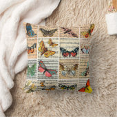 蝶のバグシート音楽ヴィンテージエフェメラアート クッション (ブランケット)