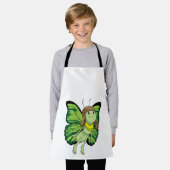 蝶のパイロットとパイロット帽子 エプロン (着用した状態)