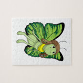 蝶のパイロットとパイロット帽子 ジグソーパズル (横)