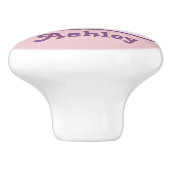 蝶のパターン美しいピンクと紫の動物 セラミックノブ (側面)