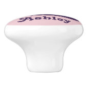 蝶のパターン美しフェミニンいピンク動物 セラミックノブ (側面)