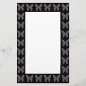 蝶のパターン蝶の白黒 便箋 (正面)