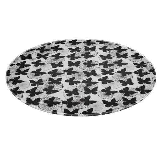 蝶のパターン カッティングボード (角)