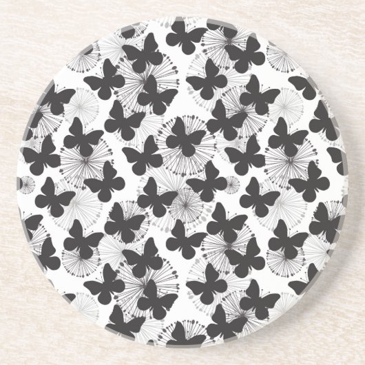 蝶のパターン コースター (正面)