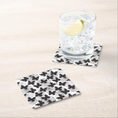 蝶のパターン スクエアペーパーコースター (インサイチュ)