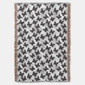 蝶のパターン スローブランケット (正面縦)