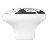 蝶のパターン セラミックノブ (側面)