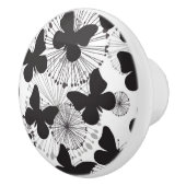 蝶のパターン セラミックノブ (右)