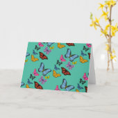 蝶のパターン テクスチャ カード (黄色い花)