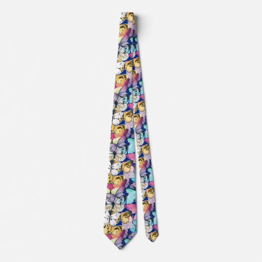 蝶のパターン ネクタイ (正面)