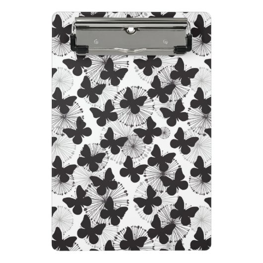蝶のパターン ミニクリップボード (正面)